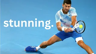 Novak's backhand down the line is too good...