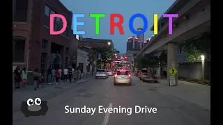 Detroit Sunday Evening Drive 4k