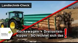 Farmtech TDK 1300F Kipper mit Kran im Landwirt.com Praxistest - Tandem-Dreiseitenkipper kaufen?