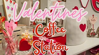 VALENTINE COFFEE STATION, DECORATE WITH ME! #decoratewithme #valentinesday