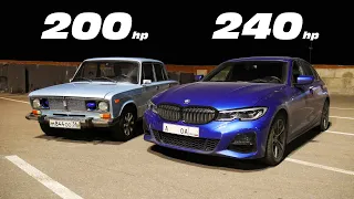 ВАЗ 2106 с двигателем Toyota Celica КАЗНИЛ BMW и SUBARU WRX! BMW G20 320d vs BMW 540i vs Octavia A5