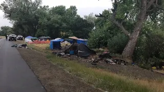 See encampment on American River Parkway where 30 homeless were arrested in ‘warrant sweep’