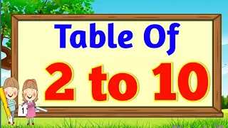 Table of 2 to 10 || Multiplication tables || Easy learning tables for kids, Sing with me