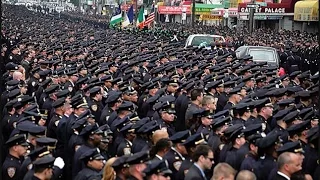 NYPD officers funeral (Похороны убитых двух полицейских в Нью-Йорке)