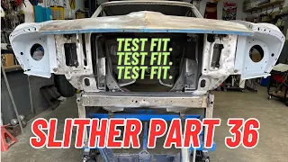 Test fitting doors and fenders on the 1969 Mach 1. Slither part 36. #mustang #mach1 #howto