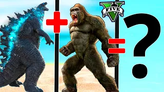 SUPER PODERES do KING KONG + GODZILLA no GTA 5 ! ( GTA V Mods )