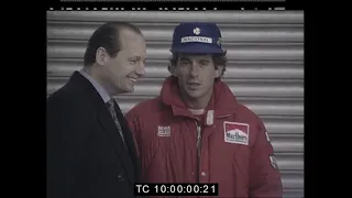 Ayrton Senna testing the McLaren MP4/8 (1993) and interview