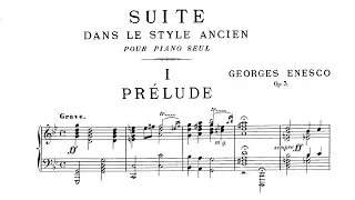 George Enescu: Prélude - from “Suite No.1” for piano Op.3 (audio + sheet music) [Thurzó]