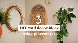 3 DIY Wall Decor Ideas Using Placemats