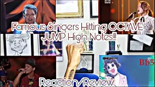 Famous Singers Hitting OCTAVE JUMP High Notes!!! *Reaction/Review*