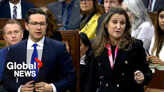 Freeland demands Poilievre apologize for past comments advising Canadians to invest in crypto