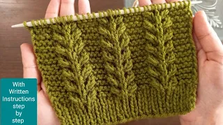 Easy knit Stitch Patterns for Beginners | 4 row Repeat knitting Stitch | Красивый узор With Subtitle