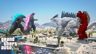 Team Godzilla 2024 vs ScarKing x Titanus Shimo - The New Empire ( GTA V Mods )
