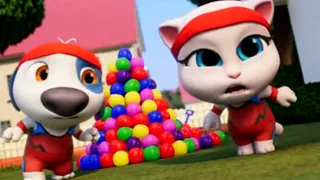 Water Balloon Battle | Talking Tom Shorts | Cartoons for Kids | WildBrain Zoo