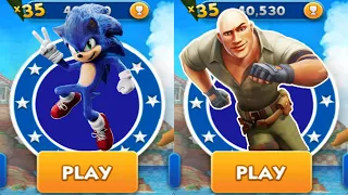 Sonic Prime Dash vs Jumaji Epic Run - Movie Sonic vs All Bosses Zazz Eggman All Characters Unlocked