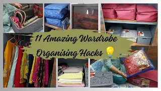 11 Amazing wardrobe Organising Hacks 💡| How To Organize Your Home | Wardrobe Organising ideas