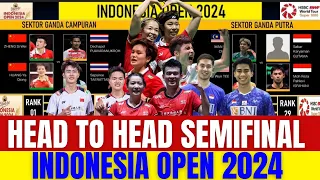 MASIH ADA HARAPAN JUARAA..!! HEAD TO HEAD & JADWAL SEMUA SEKTOR SEMIFINAL INDONESIA OPEN 2024..!!