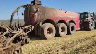 Injecting manure into the soil