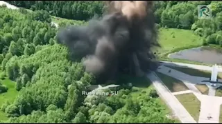 Ukraine War footage, The Russians blew up the bridge on the border to prevent the partisans