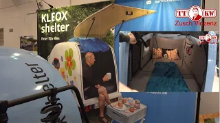 Tiny Caravan Camping Anhänger für 2 Personen! Kleox Shelter Travel Wohnwagen! Mini Campinganhänger