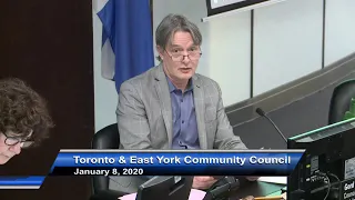 Toronto and East York Community Council - January 8, 2020