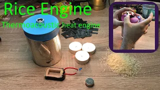 How to make a thermoacoustic engine with a linear generator ( Rice engine )