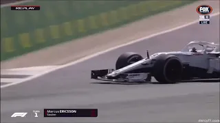 Marcus Ericsson crash British GP 2018