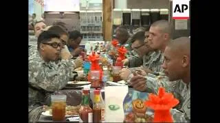 US Troops celebrate Thanksgiving in Baghdad