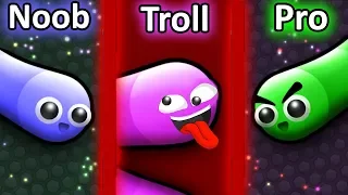 NOOB vs PRO vs TROLL in Slither.io