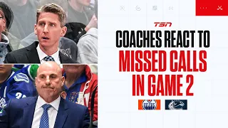 Vancouver and Edmonton react to missed calls in Game 2