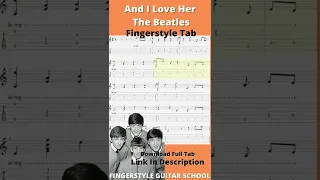 And I Love Her Fingerstyle Guitar Tab - The Beatles