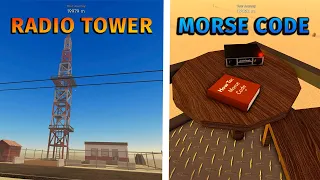 dusty trip RADIO TOWER MORSE CODE SOLVED and HOW TO GET BADGE
