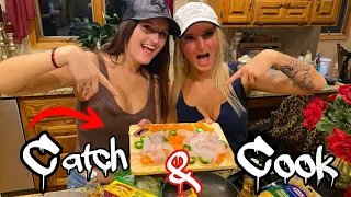 Fall Fishing DEEP COLD Waters For TASTY Fish!!! (Catch Clean Cook!!)