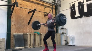 Clean EMOM 30 (10 x 1,2,3) at 85kg by Julie Abildgaard