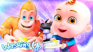 Washing-up Song | Demu Gola Rhymes | Baby Ronnie Songs | Nursery Rhymes By Videogyan