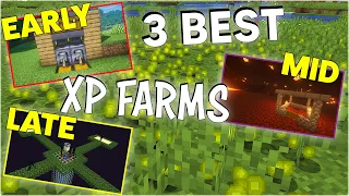 3 of the Best Minecraft XP farm 1.18 | Early Mid & Late Game XP Farms (Block by Block)
