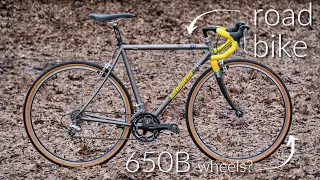 Can you put 650b wheels + thick tires on a vintage road bike?