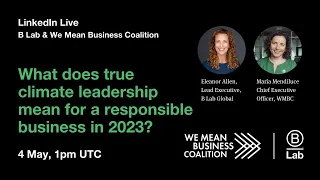 What does true climate leadership mean for a responsible business in 2023?