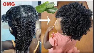 Use this method once a week. Your child's hair will grow like crazy. Aloe Vera for thick, long hair