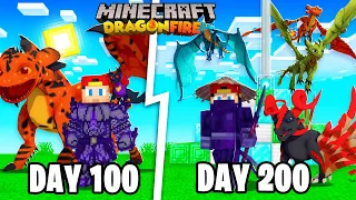 I Spent 200 Days in Dragon Fire Minecraft... Here's What Happened