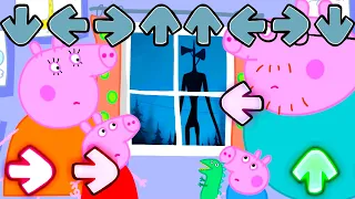 Siren Head SCP Attacked Peppa Pig House During a Thunderstorm - FNF