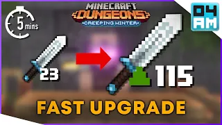 FASTEST WAY TO UPGRADE Gear & Blacksmith Explained in Minecraft Dungeons: Creeping Winter DLC