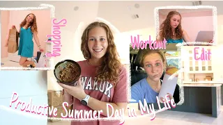 productive summer day in my life vlog I  workout, errands, edit, haul I