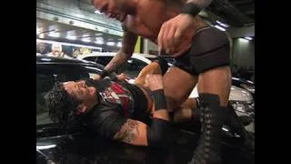 Friday Night SmackDown - Randy Orton RKOs Wade Barrett onto the roof of a car