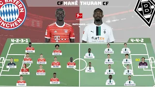 Bayern Munich v Borussia Mönchengladbach | Possible Lineups | Head to Head Lineups | Bundesliga |