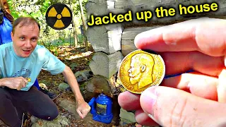 Found a treasure in Chernobyl!!! JACKED the old house and there were coins with a metal detector ☢