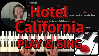 Hotel California | Easy Piano Tutorial | Play & Sing