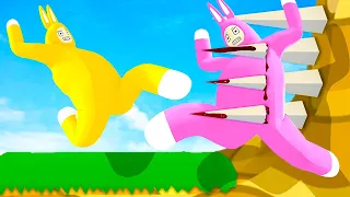Kicking My Friend Into Spikes - Super Bunny Man (Funny Moments)