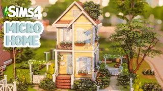 Building A Cute Yellow Micro Home in the sims 🌻🐝✨