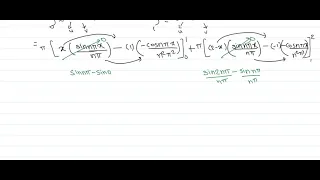 Fourier Series   f(x)= πx in ( 0 , 1 ) f(x)=π (2- x)  in ( 1 , 2 )] - Hindi